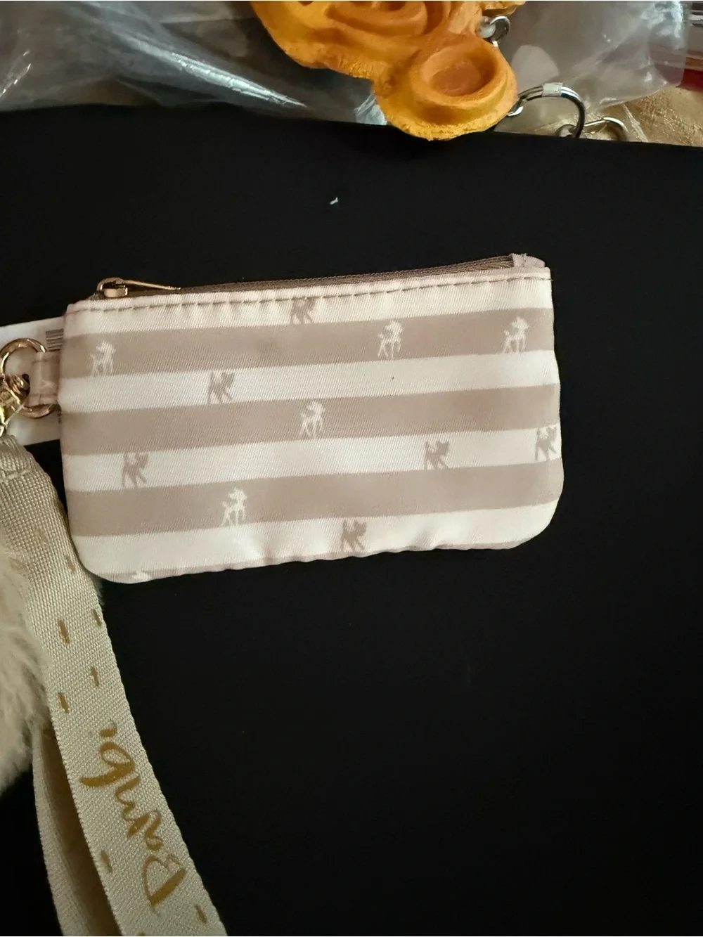 Disney Bambi Plush Keychain Wristlet - Beige